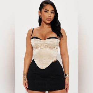 Fashion Nova satin corset